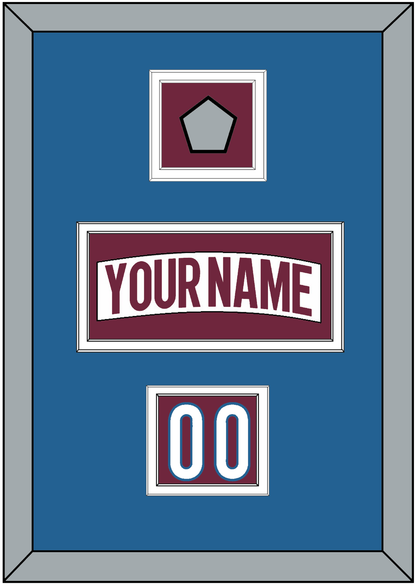 Colorado Nameplate, Number (Shoulder) & 2022 Stanley Cup Champions Patch - Road White - Signature Tier 2