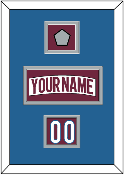Colorado Nameplate, Number (Shoulder) & 2022 Stanley Cup Champions Patch - Road White - Signature Tier 3