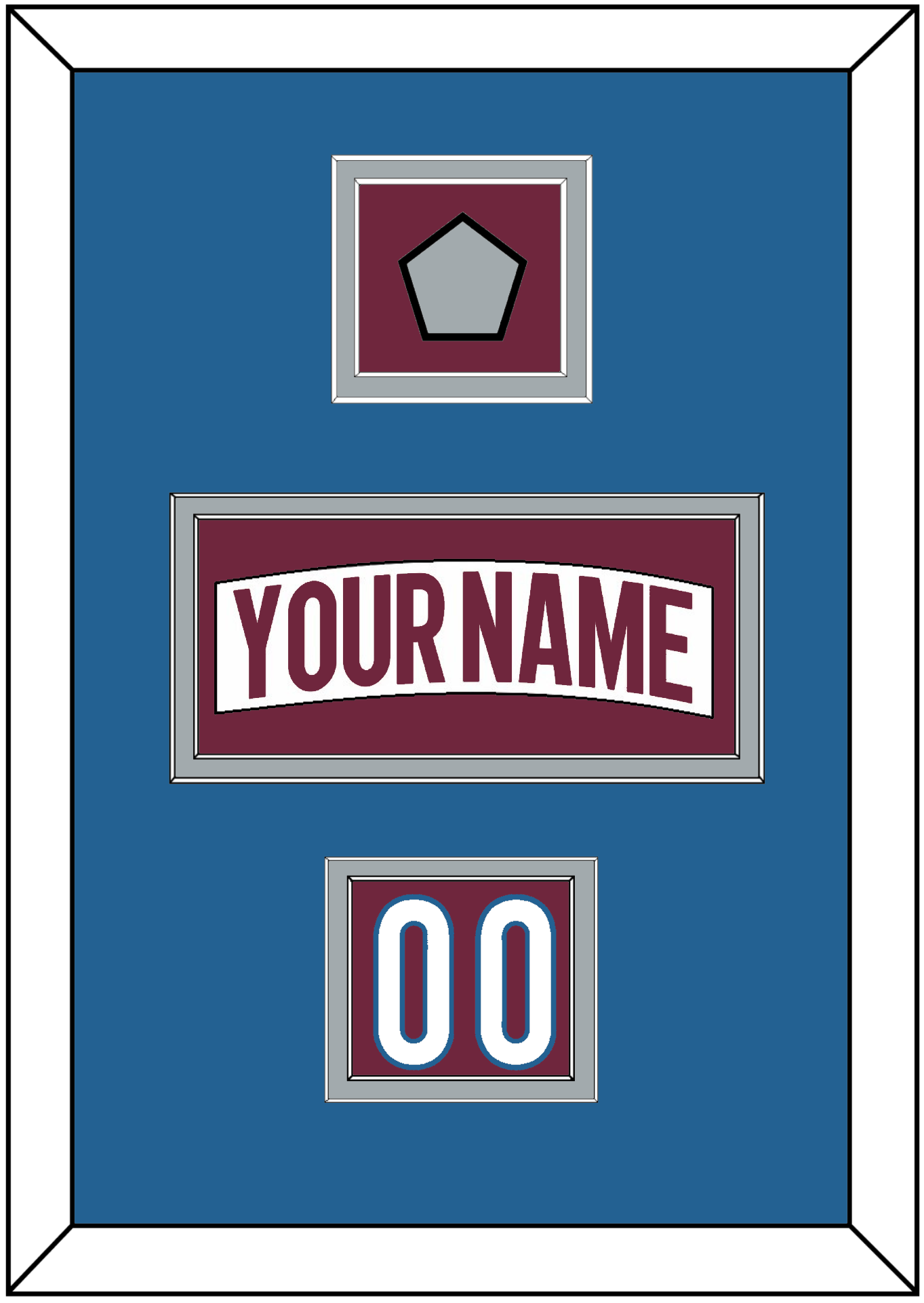 Colorado Nameplate, Number (Shoulder) & 2022 Stanley Cup Finals Patch - Road White - Signature Tier 3