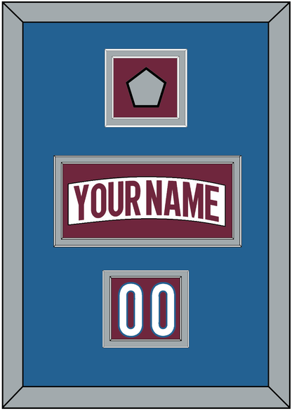 Colorado Nameplate, Number (Shoulder) & 2022 Stanley Cup Finals Patch - Road White - Signature Tier 3