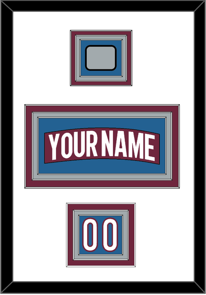 Colorado Nameplate, Number (Shoulder) & 2022 Stanley Cup Champions Patch - Home Burgundy - Premier Tier 1