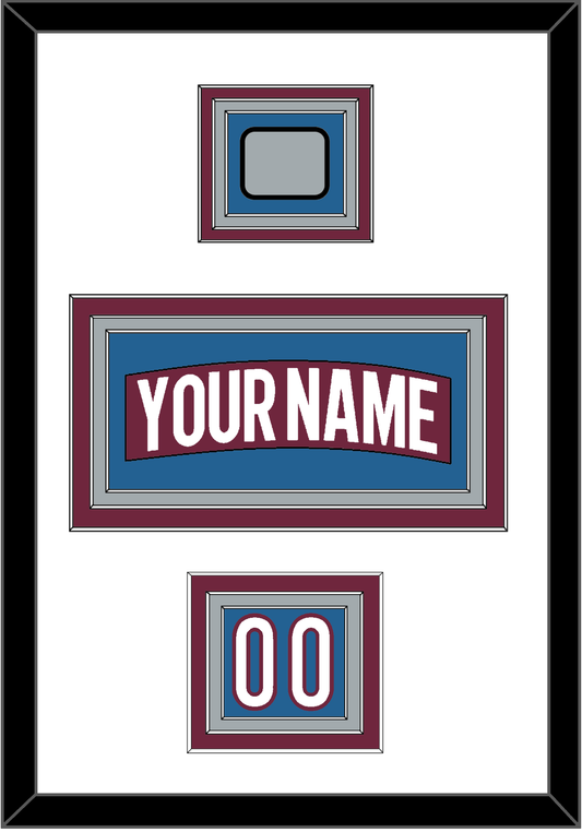 Colorado Nameplate, Number (Shoulder) & 2022 Stanley Cup Finals Patch - Home Burgundy - Premier Tier 1