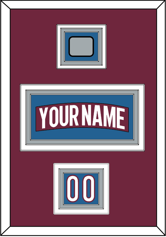 Colorado Nameplate, Number (Shoulder) & 2022 Stanley Cup Champions Patch - Home Burgundy - Premier Tier 2