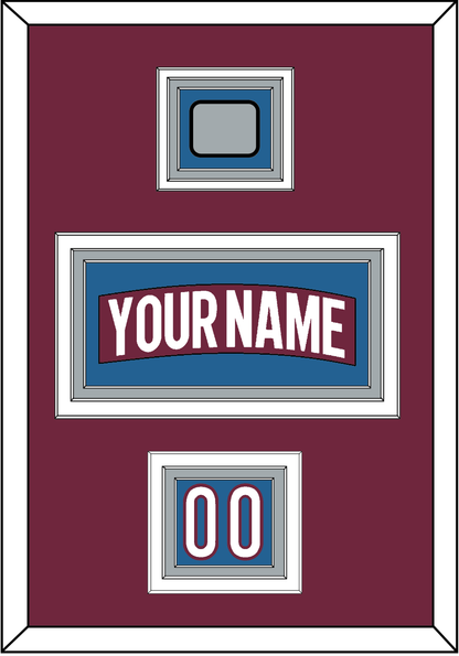 Colorado Nameplate, Number (Shoulder) & 2022 Stanley Cup Finals Patch - Home Burgundy - Premier Tier 2
