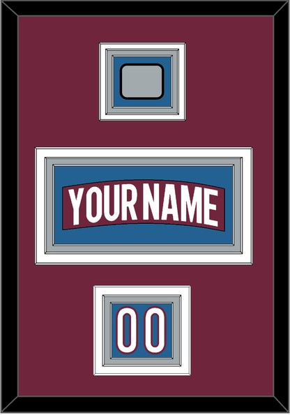 Colorado Nameplate, Number (Shoulder) & 2022 Stanley Cup Finals Patch - Home Burgundy - Premier Tier 2