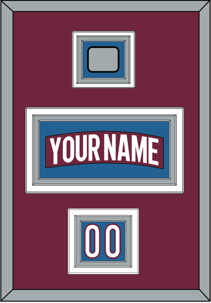 Colorado Nameplate, Number (Shoulder) & 2022 Stanley Cup Champions Patch - Home Burgundy - Premier Tier 2