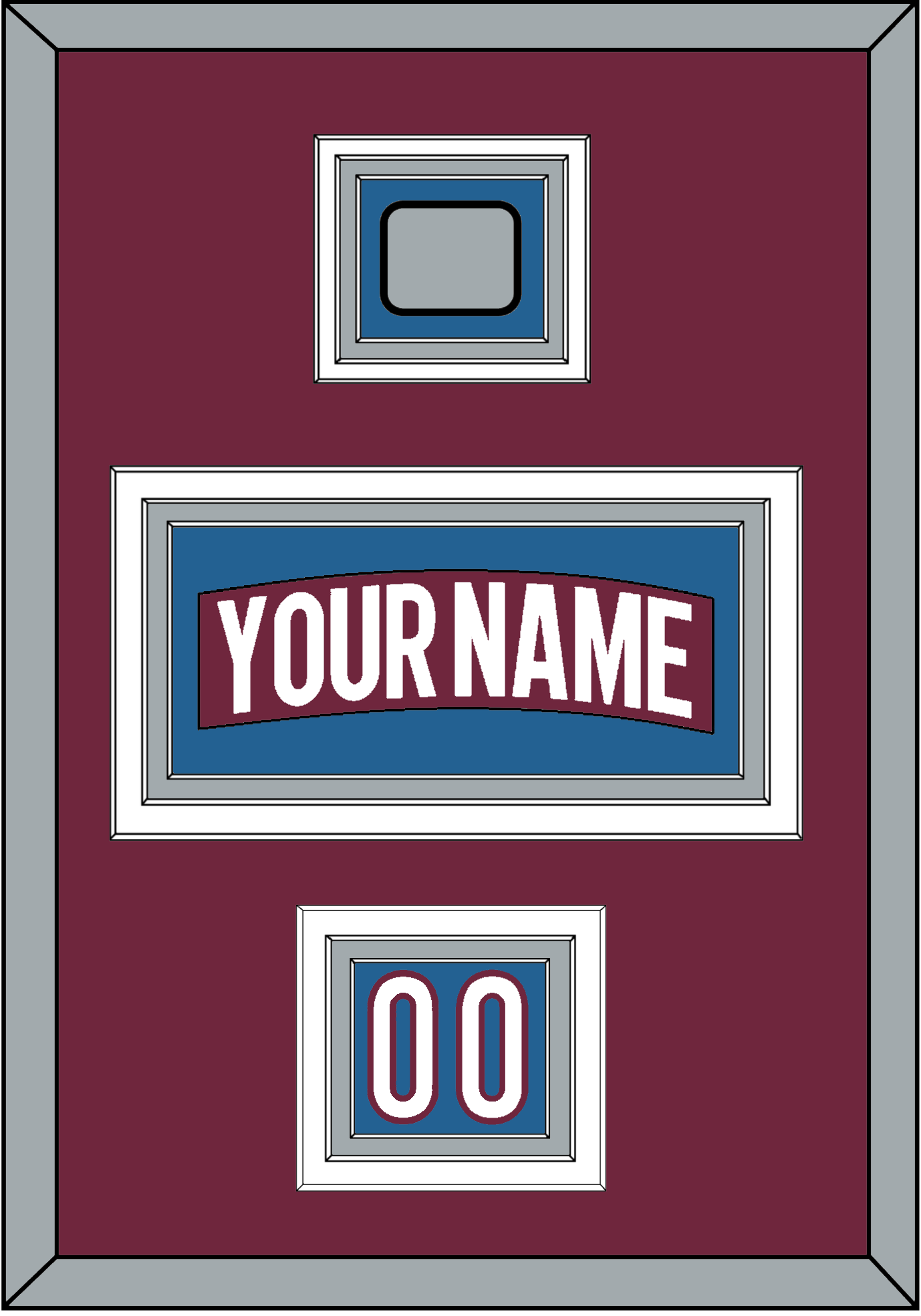 Colorado Nameplate, Number (Shoulder) & 2022 Stanley Cup Finals Patch - Home Burgundy - Premier Tier 2