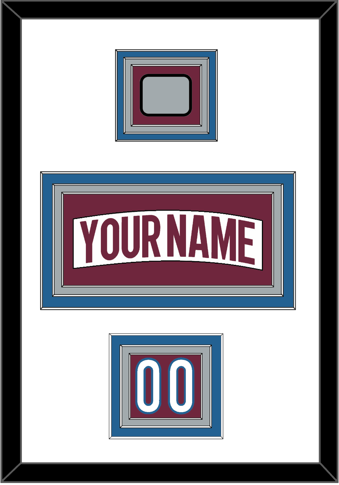 Colorado Nameplate, Number (Shoulder) & 2022 Stanley Cup Champions Patch - Road White - Premier Tier 1