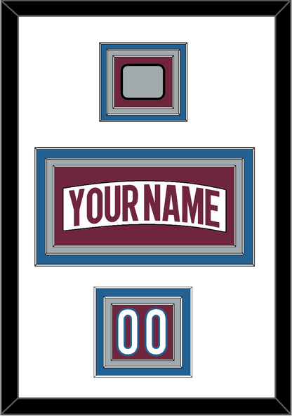 Colorado Nameplate, Number (Shoulder) & 2022 Stanley Cup Champions Patch - Road White - Premier Tier 1