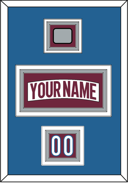 Colorado Nameplate, Number (Shoulder) & 2022 Stanley Cup Champions Patch - Road White - Premier Tier 2