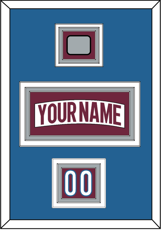 Colorado Nameplate, Number (Shoulder) & 2022 Stanley Cup Champions Patch - Road White - Premier Tier 2