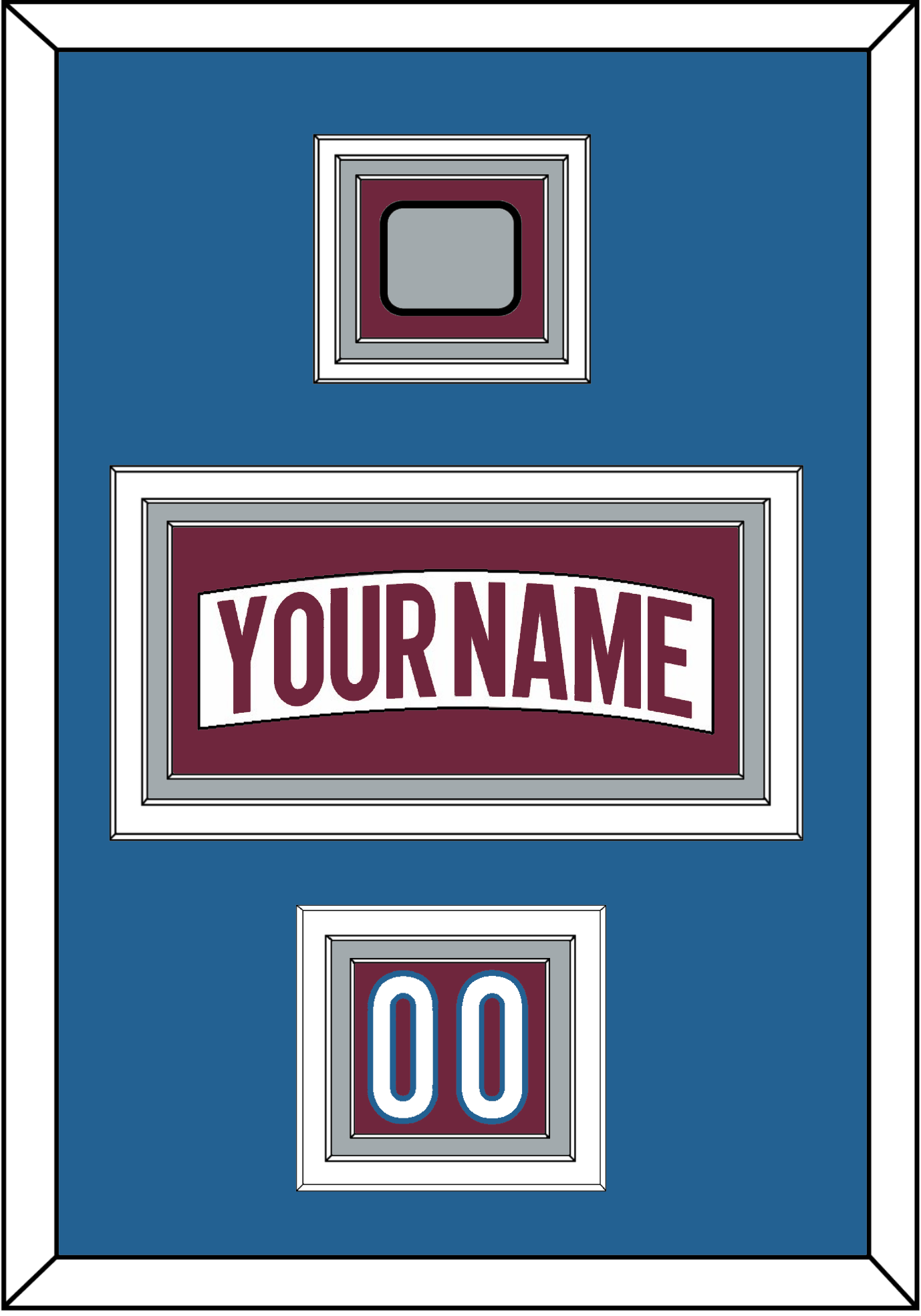 Colorado Nameplate, Number (Shoulder) & 2022 Stanley Cup Finals Patch - Road White - Premier Tier 2