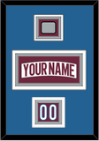 Colorado Nameplate, Number (Shoulder) & 2022 Stanley Cup Champions Patch - Road White - Triple Mat 2