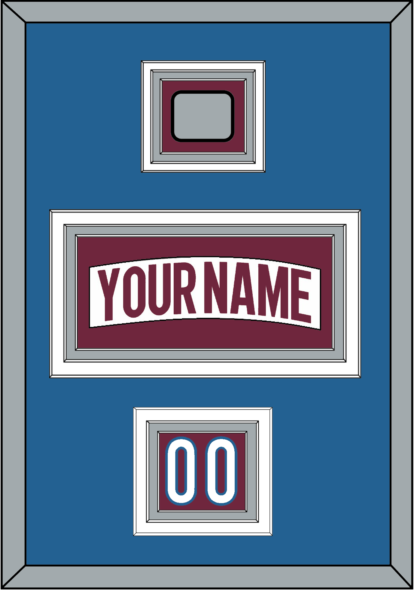 Colorado Nameplate, Number (Shoulder) & 2022 Stanley Cup Finals Patch - Road White - Premier Tier 2