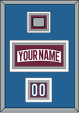 Colorado Nameplate, Number (Shoulder) & 2022 Stanley Cup Champions Patch - Road White - Triple Mat 2