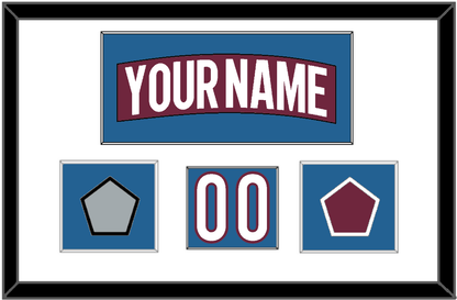 Colorado Nameplate, Number (Shoulder) & 2022 Stanley Cup Champions & Logo Patches - Home Burgundy - Essential Tier 1