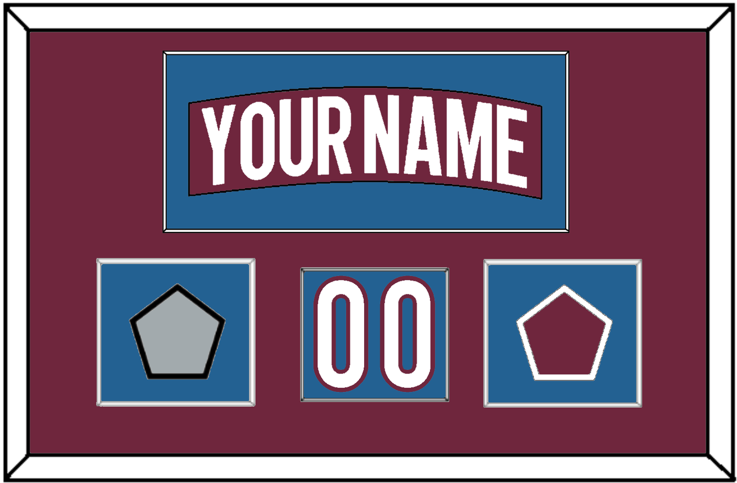 Colorado Nameplate, Number (Shoulder) & 2022 Stanley Cup Finals & Logo Patches - Home Burgundy - Essential Tier 2