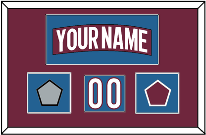 Colorado Nameplate, Number (Shoulder) & 2022 Stanley Cup Finals & Logo Patches - Home Burgundy - Signature Tier 2