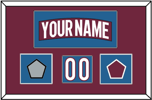Colorado Nameplate, Number (Shoulder) & 2022 Stanley Cup Finals & Logo Patches - Home Burgundy - Signature Tier 2