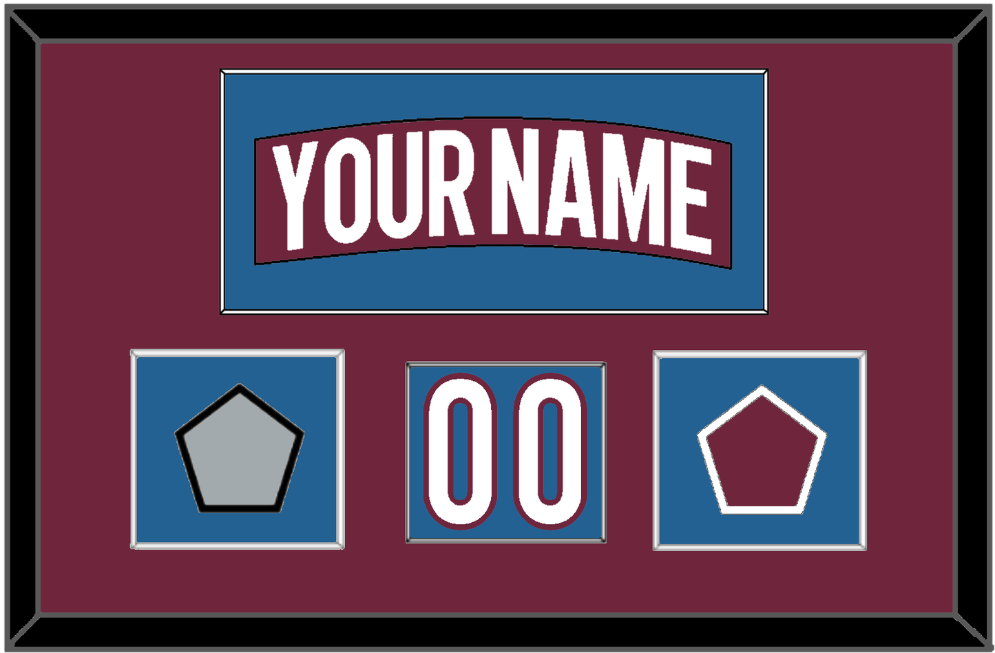 Colorado Nameplate, Number (Shoulder) & 2022 Stanley Cup Champions & Logo Patches - Home Burgundy - Essential Tier 2