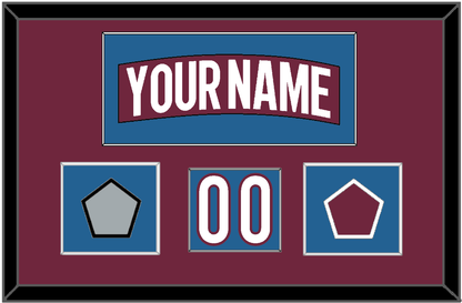 Colorado Nameplate, Number (Shoulder) & 2022 Stanley Cup Finals & Logo Patches - Home Burgundy - Essential Tier 2