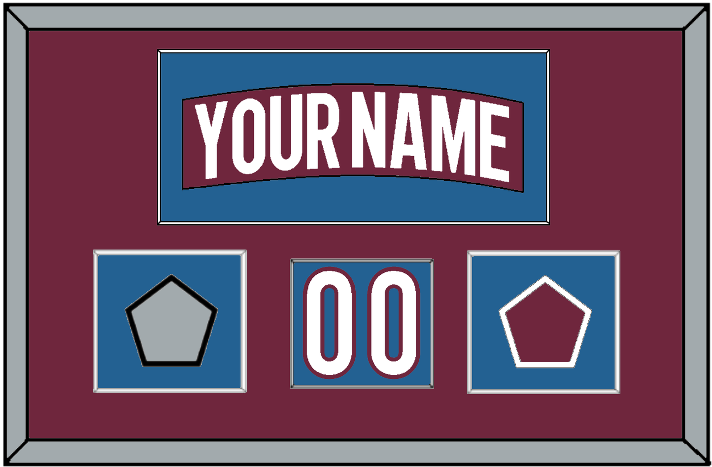 Colorado Nameplate, Number (Shoulder) & 2022 Stanley Cup Finals & Logo Patches - Home Burgundy - Signature Tier 2