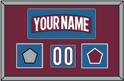 Colorado Nameplate, Number (Shoulder) & 2022 Stanley Cup Finals & Logo Patches - Home Burgundy - Signature Tier 2