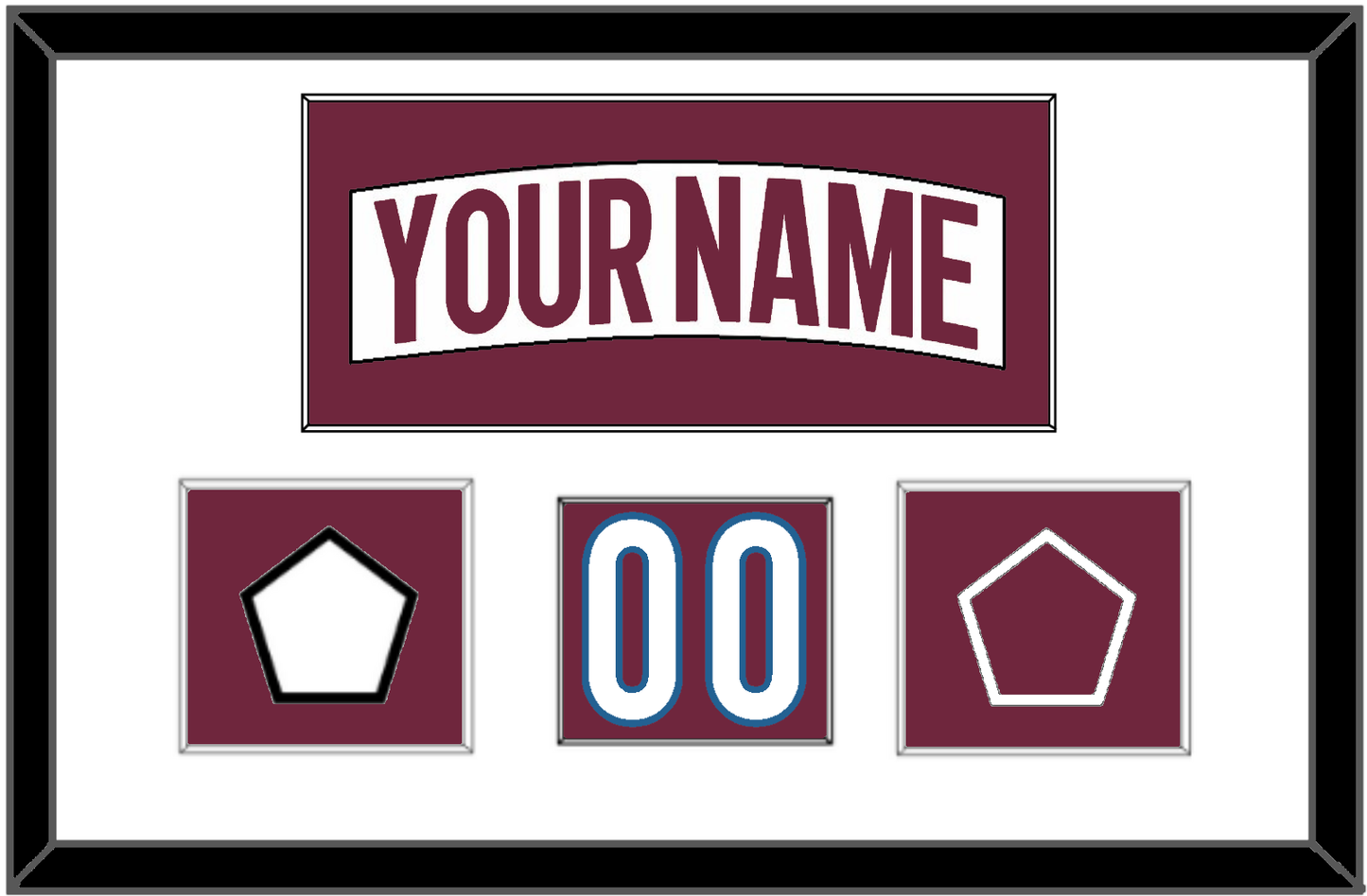 Colorado Nameplate, Number (Shoulder) & 2022 Stanley Cup Finals & Logo Patches - Road White - Essential Tier 1