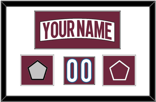 Colorado Nameplate, Number (Shoulder) & 2022 Stanley Cup Champions & Logo Patches - Road White - Essential Tier 1