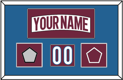 Colorado Nameplate, Number (Shoulder) & 2022 Stanley Cup Champions & Logo Patches - Road White - Essential Tier 2