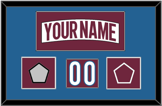Colorado Nameplate, Number (Shoulder) & 2022 Stanley Cup Champions & Logo Patches - Road White - Essential Tier 2