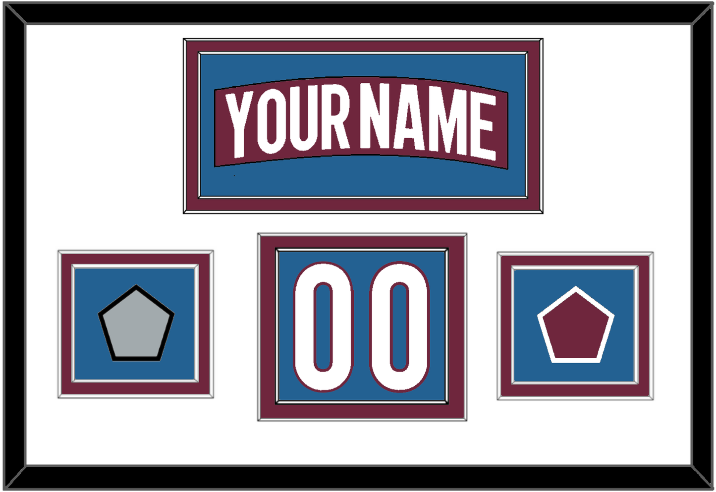 Colorado Nameplate, Number (Shoulder) & 2022 Stanley Cup Finals & Logo Patches - Home Burgundy - Signature Tier 1