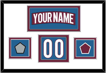 Colorado Nameplate, Number (Shoulder) & 2022 Stanley Cup Finals & Logo Patches - Home Burgundy - Signature Tier 1