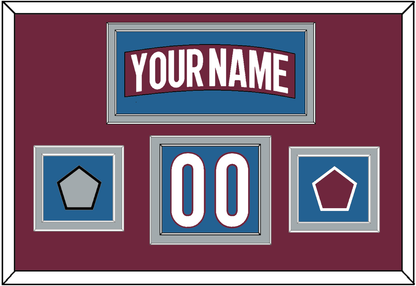 Colorado Nameplate, Number (Shoulder) & 2022 Stanley Cup Champions & Logo Patches - Home Burgundy - Signature Tier 2