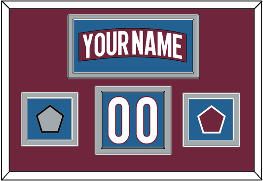Colorado Nameplate, Number (Shoulder) & 2022 Stanley Cup Champions & Logo Patches - Home Burgundy - Signature Tier 2
