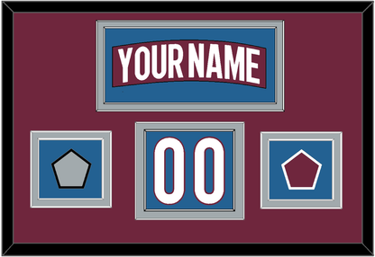 Colorado Nameplate, Number (Shoulder) & 2022 Stanley Cup Champions & Logo Patches - Home Burgundy - Signature Tier 2