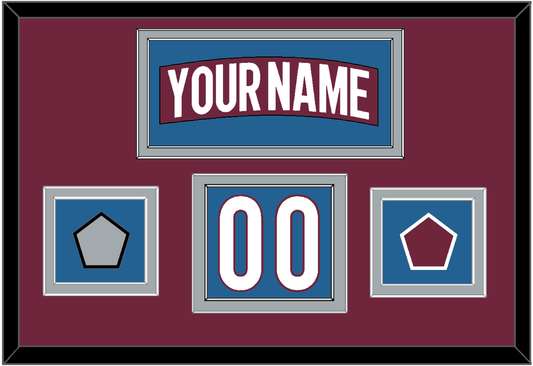 Colorado Nameplate, Number (Shoulder) & 2022 Stanley Cup Champions & Logo Patches - Home Burgundy - Signature Tier 2