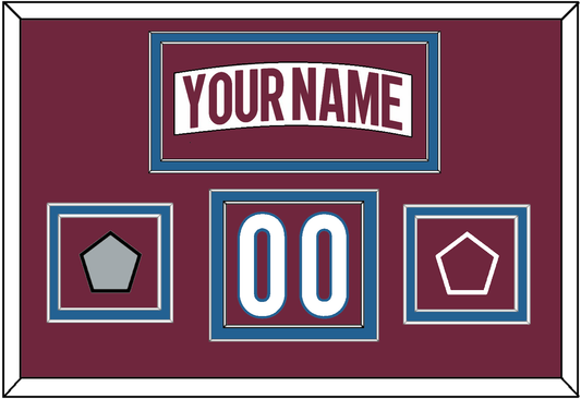 Colorado Nameplate, Number (Shoulder) & 2022 Stanley Cup Finals & Logo Patches - Road White - Signature Tier 2