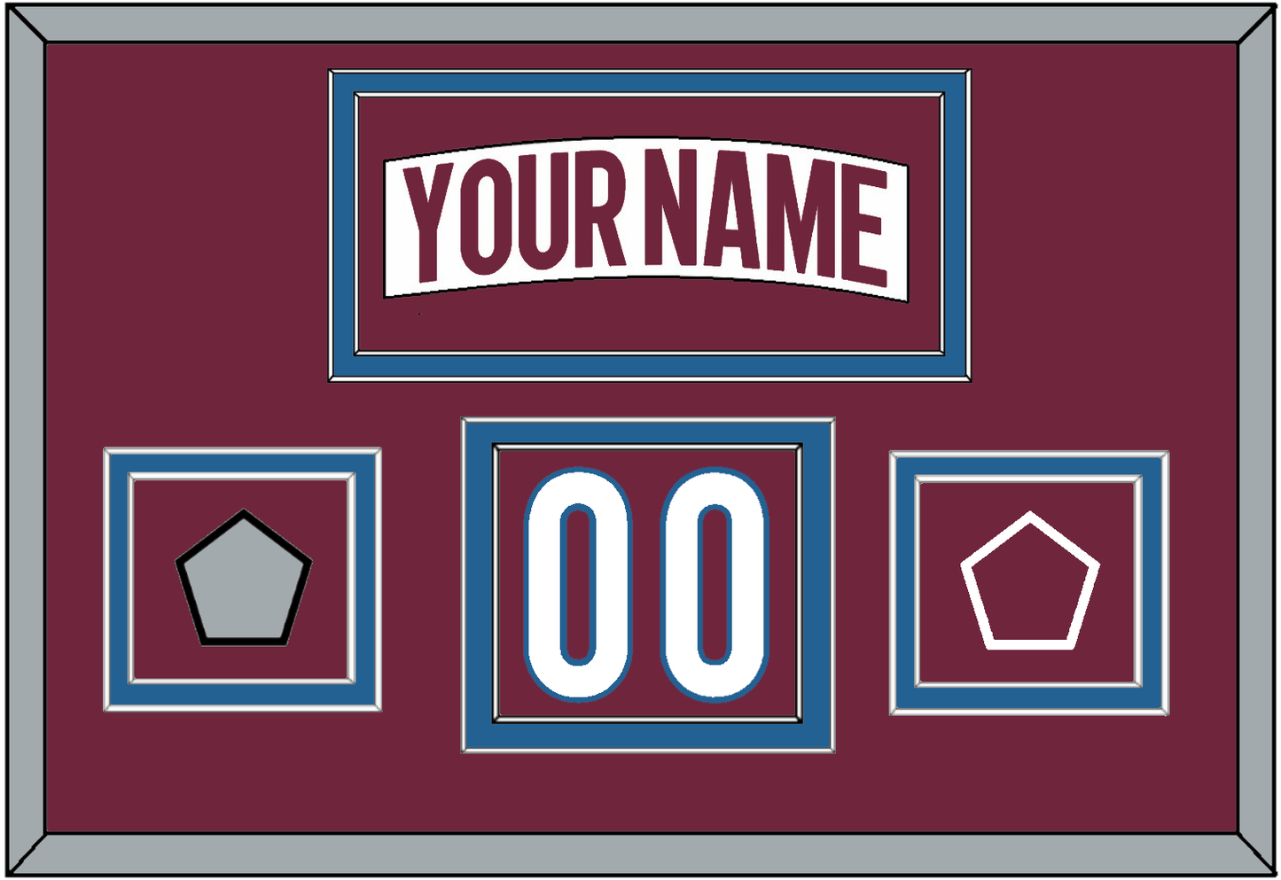 Colorado Nameplate, Number (Shoulder) & 2022 Stanley Cup Finals & Logo Patches - Road White - Signature Tier 2
