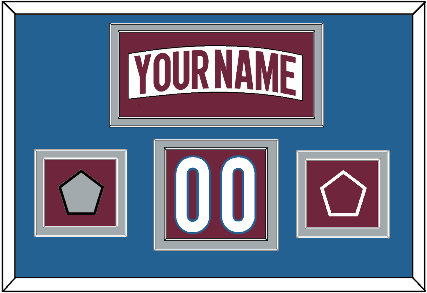 Colorado Nameplate, Number (Shoulder) & 2022 Stanley Cup Finals & Logo Patches - Road White - Signature Tier 3