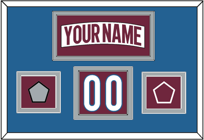 Colorado Nameplate, Number (Shoulder) & 2022 Stanley Cup Finals & Logo Patches - Road White - Signature Tier 3