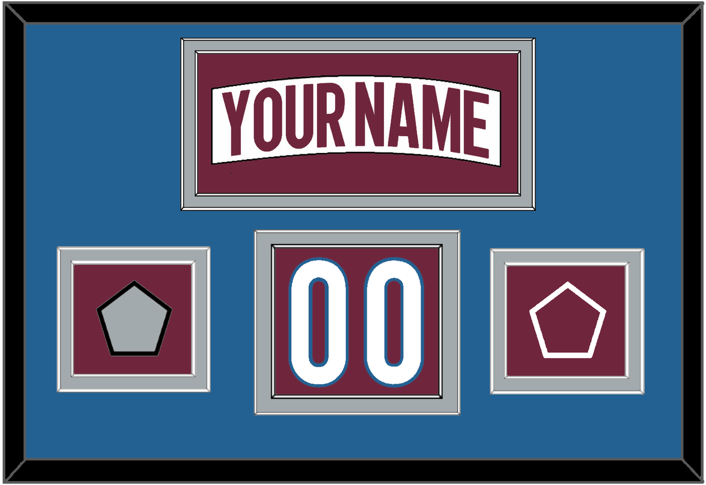Colorado Nameplate, Number (Shoulder) & 2022 Stanley Cup Champions & Logo Patches - Road White - Signature Tier 3