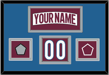 Colorado Nameplate, Number (Shoulder) & 2022 Stanley Cup Champions & Logo Patches - Road White - Signature Tier 3