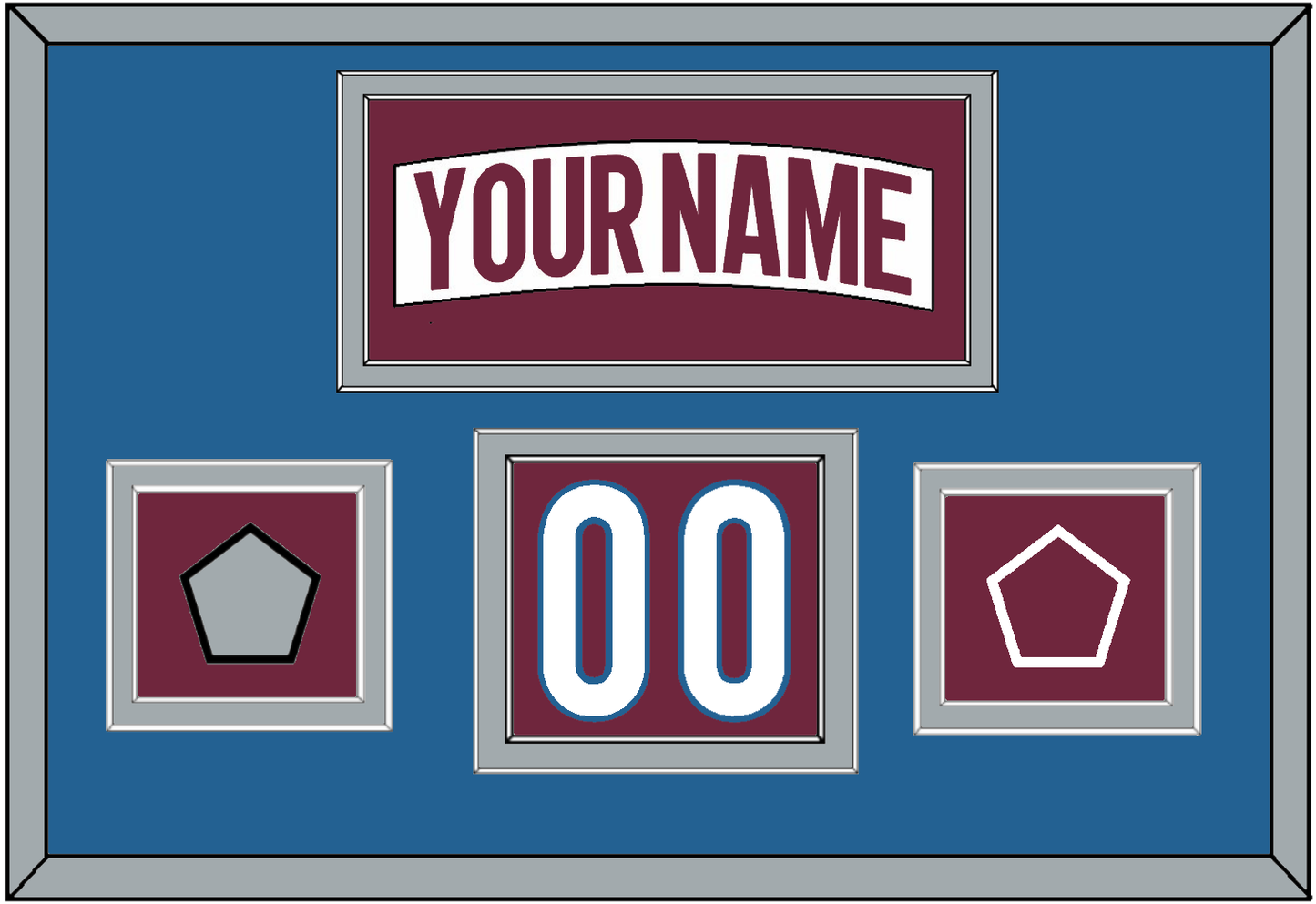 Colorado Nameplate, Number (Shoulder) & 2022 Stanley Cup Finals & Logo Patches - Road White - Signature Tier 3