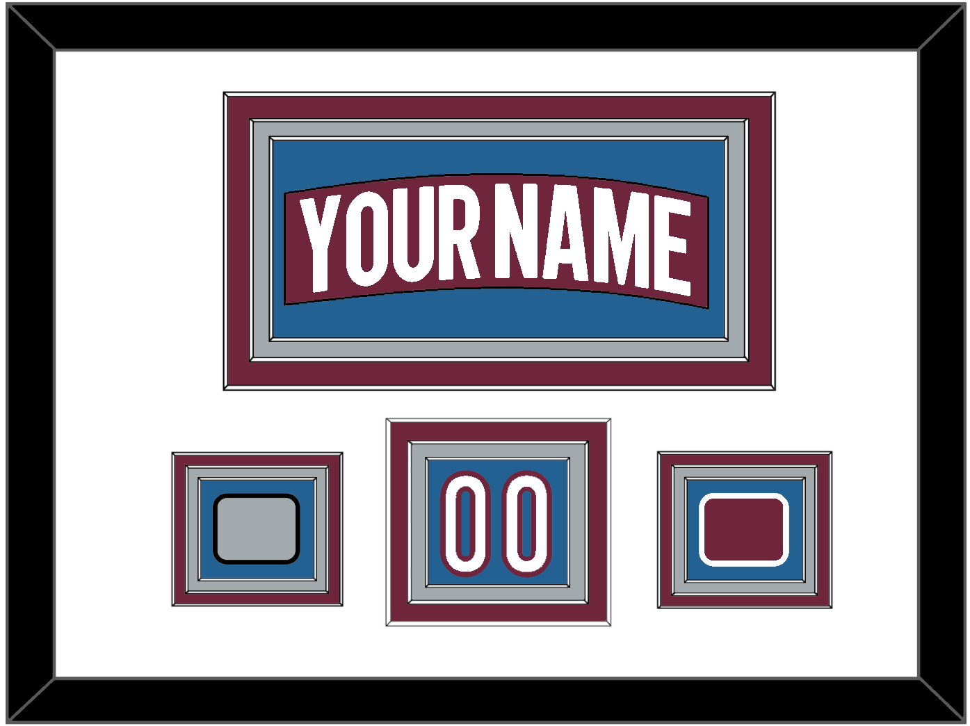Colorado Nameplate, Number (Shoulder) & 2022 Stanley Cup Champions & Logo Patches - Home Burgundy - Premier Tier 1