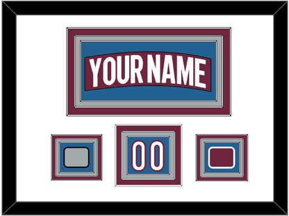 Colorado Nameplate, Number (Shoulder) & 2022 Stanley Cup Finals & Logo Patches - Home Burgundy - Premier Tier 1