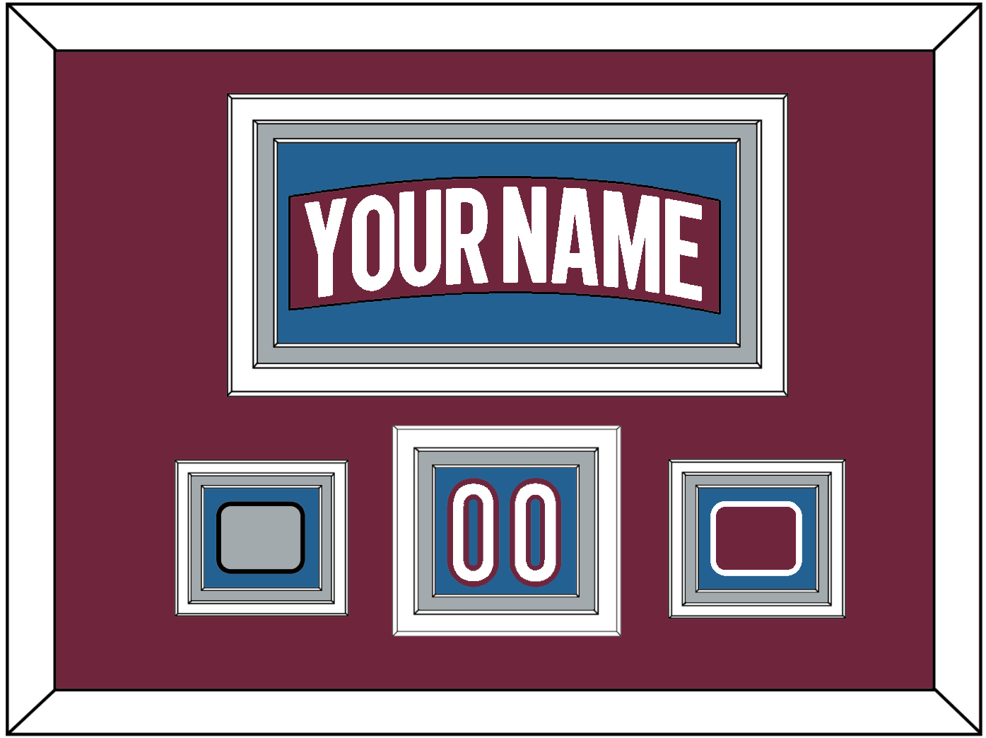 Colorado Nameplate, Number (Shoulder) & 2022 Stanley Cup Champions & Logo Patches - Home Burgundy - Premier Tier 2