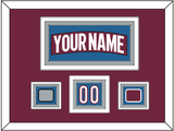 Colorado Nameplate, Number (Shoulder) & 2022 Stanley Cup Champions & Logo Patches - Home Burgundy - Triple Mat 2