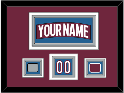 Colorado Nameplate, Number (Shoulder) & 2022 Stanley Cup Champions & Logo Patches - Home Burgundy - Premier Tier 2