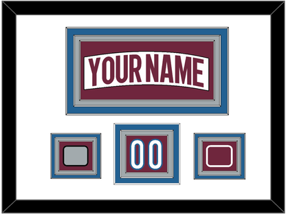 Colorado Nameplate, Number (Shoulder) & 2022 Stanley Cup Finals & Logo Patches - Road White - Premier Tier 1